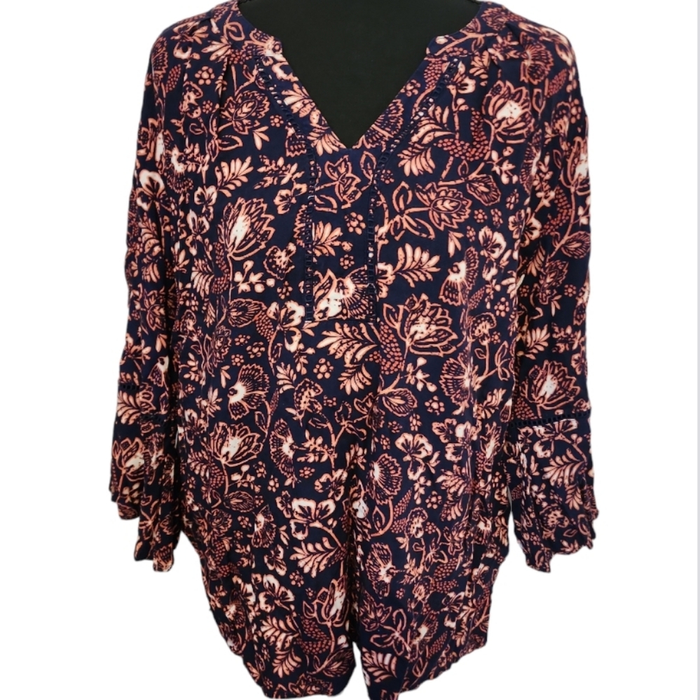 Navy Blue Printed top